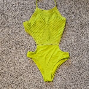 Aerie Bright Lime One-Piece Swimsuit